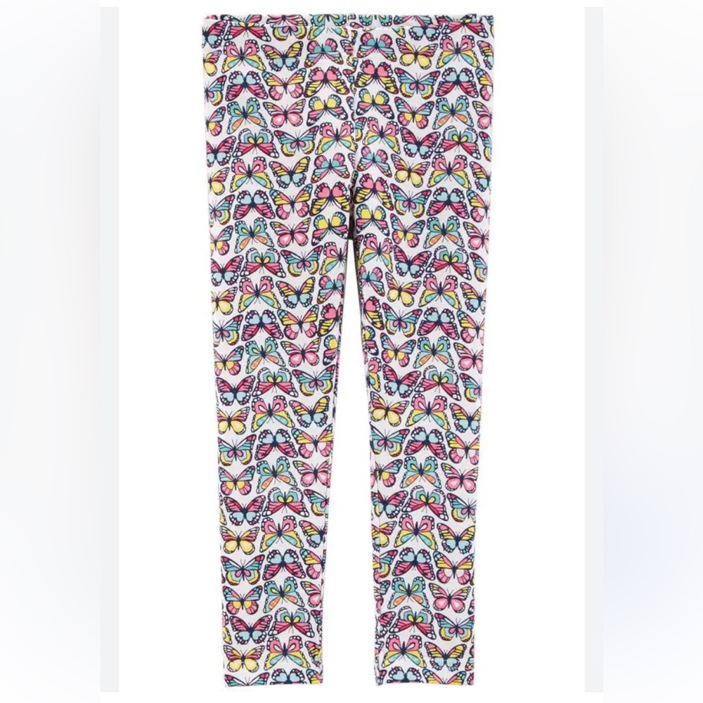 🍊5/$25 NWOT Carter's Colorful Butterfly Print Leggings size 3T